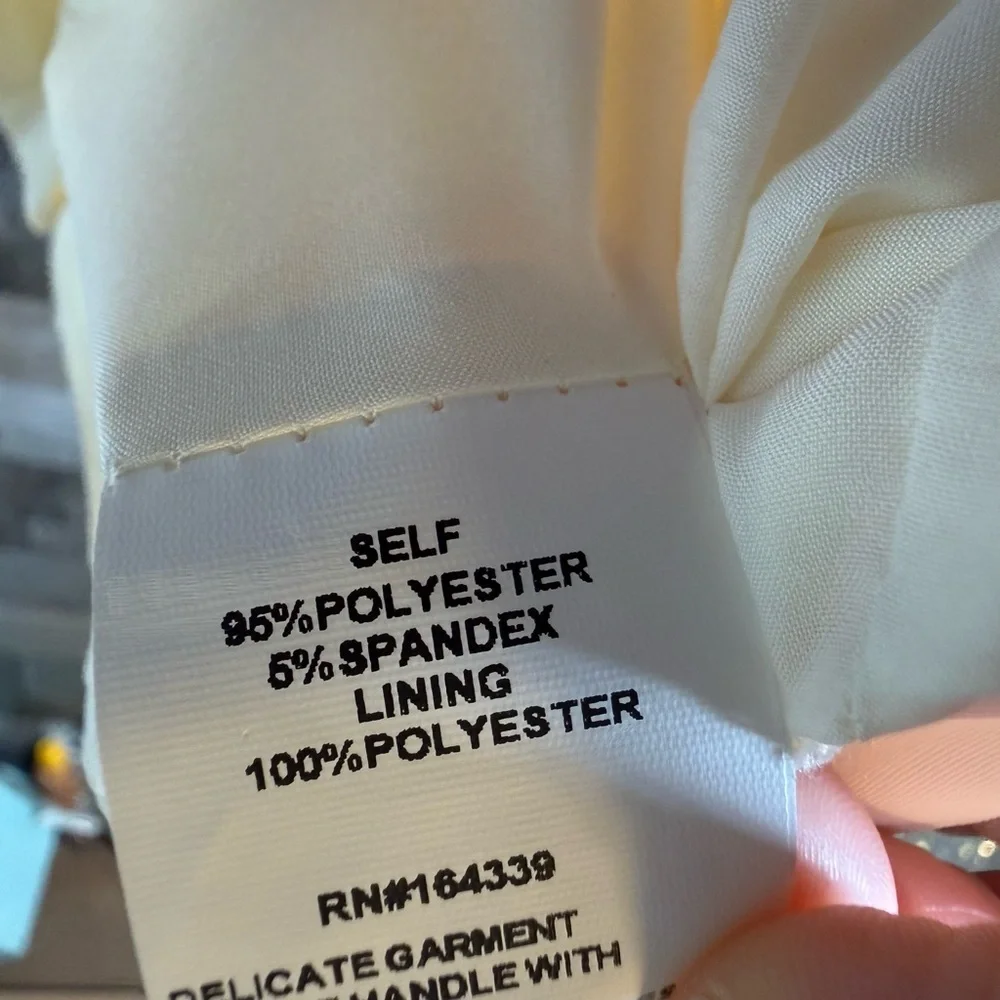SNDYS Ivory Wide Leg Pants High Rise Tailored Trousers‎ Minimalist Chic S NWT